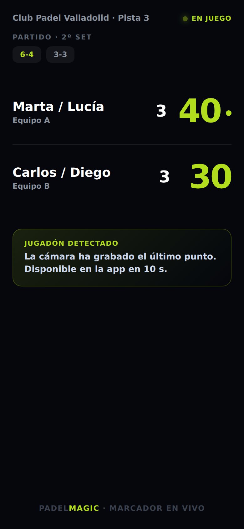 Marcador LED y domótica en pista