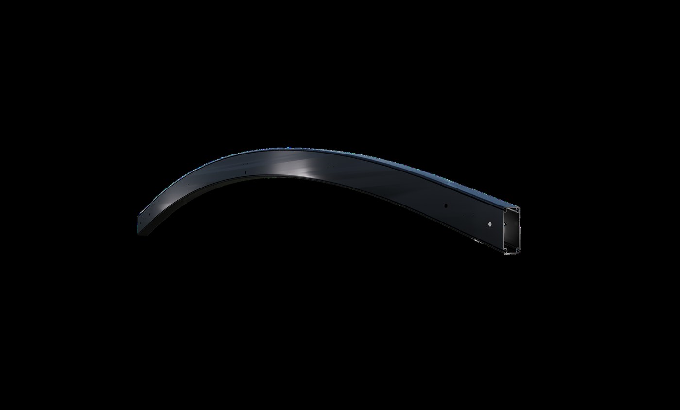 Viga de arco: da la luz de 23.200 mm sin apoyos intermedios