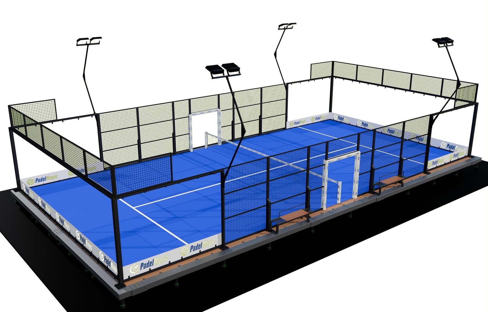 Plataforma elevada para pista de pádel fabricada por PadelMagic