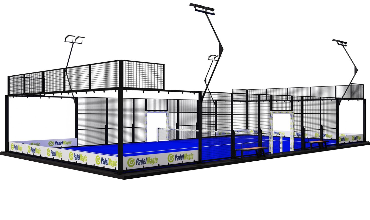 Panorámica — render de perspectiva de la pista