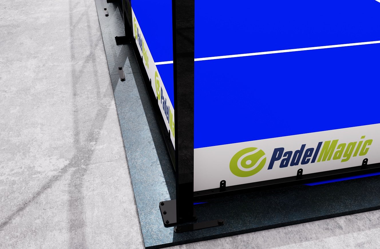 Pista de pádel portátil para eventos — Alzado frontal