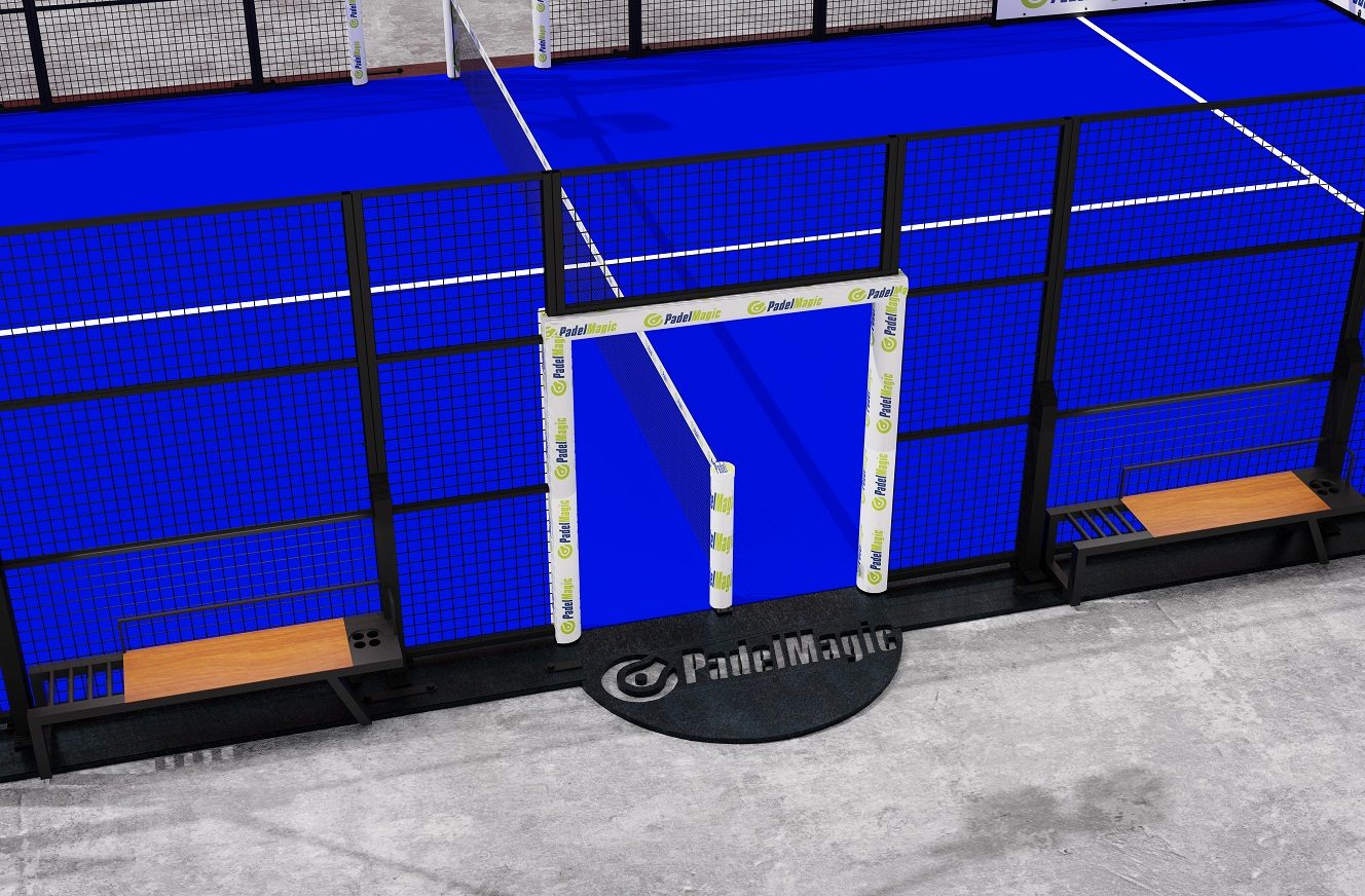Pista de pádel portátil para eventos — Vista en planta