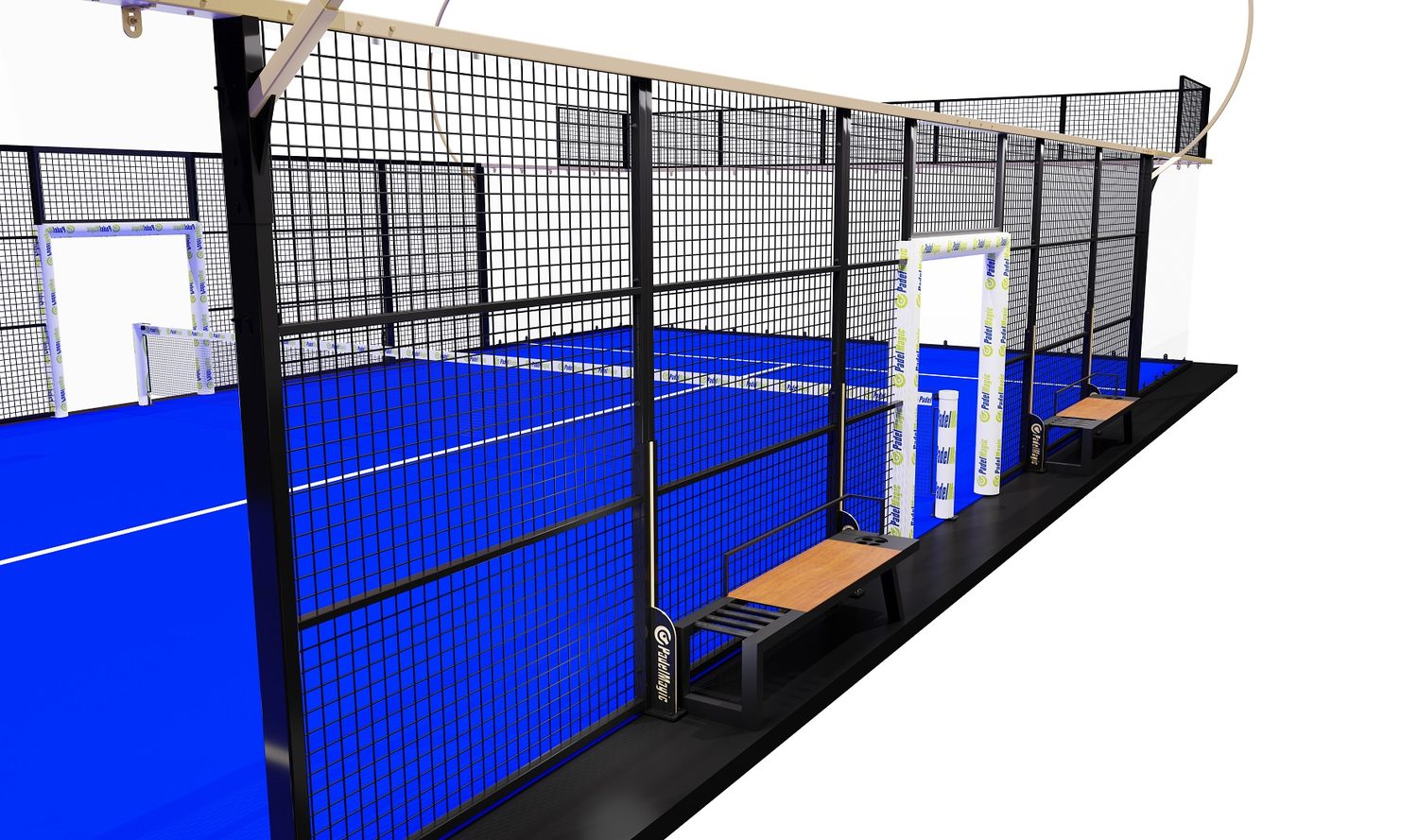 Top Professional padel court — Side view