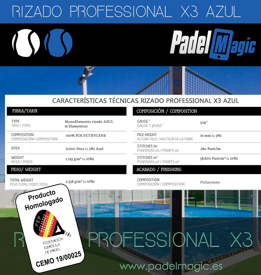 cesped padel rizado homologado federacion