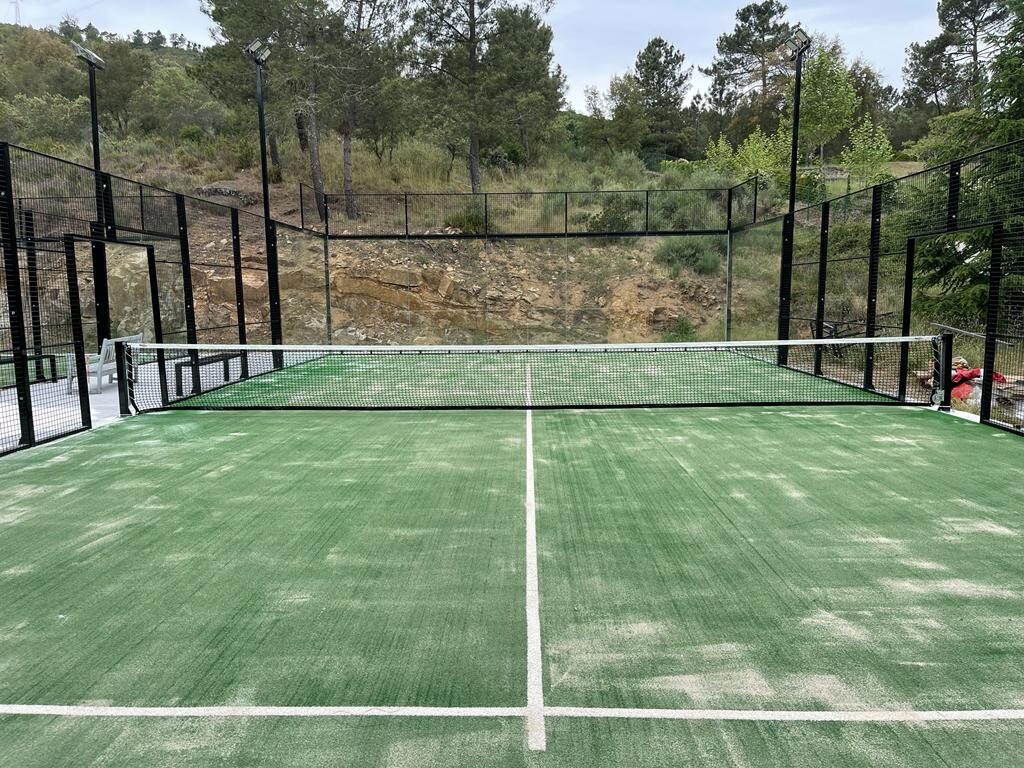 Panoramic paddle court at Vidago Palace Hotel